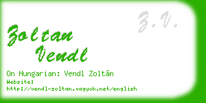 zoltan vendl business card
