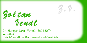 zoltan vendl business card